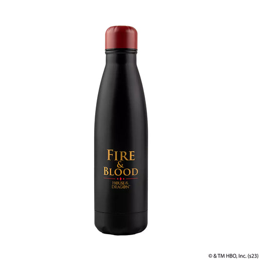 Détail du blason Targaryen sur la Bouteille isotherme 500ml - Game of Thrones, un accessoire incontournable pour les fans.