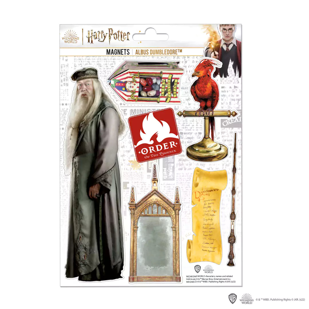 magnets en mousse Dumbledore Harry Potter - Dumbledore dans son costume d'apparat, symbole de sagesse et de magie.