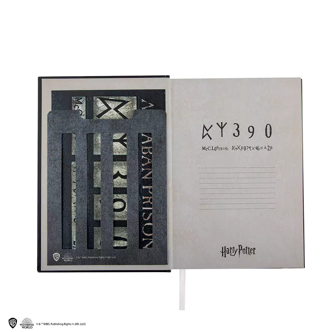 Carnet rigide et marque-page - Sirius Azkaban, élégant accessoire pour les passionnés de l'univers magique, idéal pour notes et croquis.
