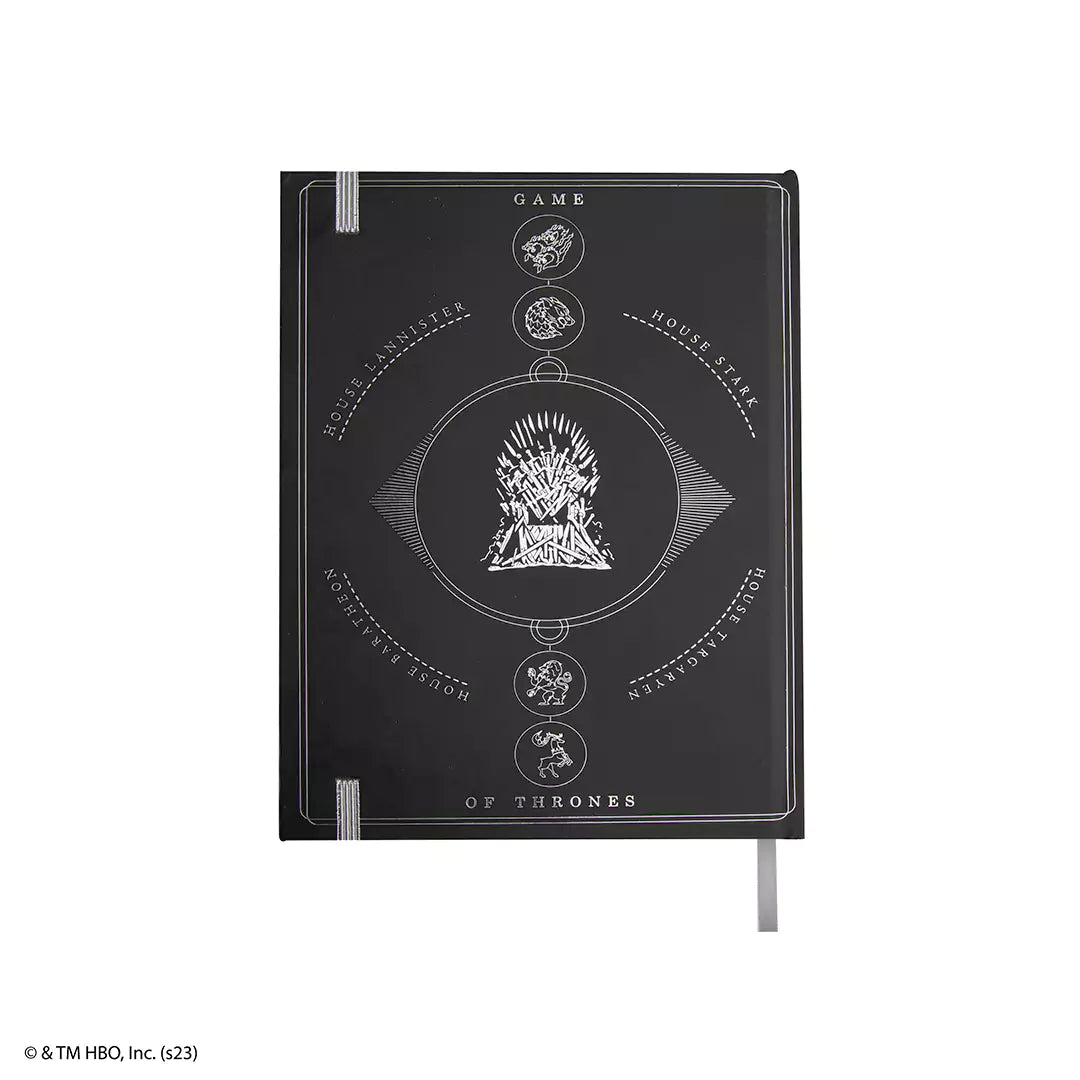 Carnet rigide Westeros - Game of Thrones avec une couverture élégante et des motifs inspirés de la série.