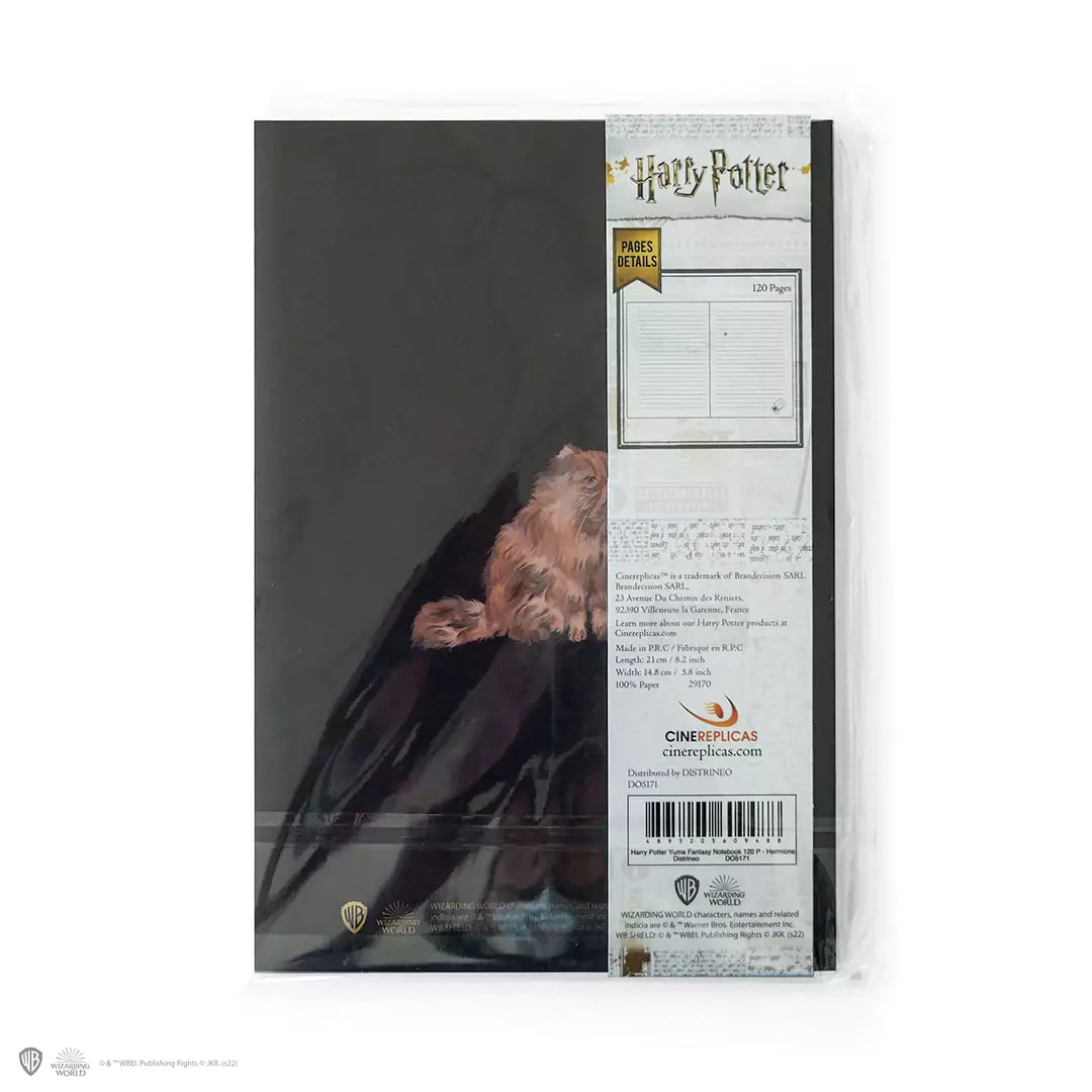 Le Carnet Souple - Portrait d'Hermione Granger en situation, illustrant sa praticité et son élégance, un accessoire indispensable pour tous les fans.