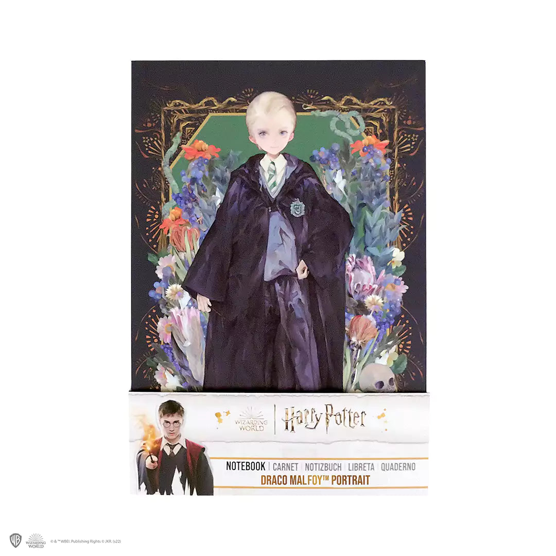 Carnet souple - Portrait de Drago Malefoy, un accessoire captivant pour les sorciers en herbe, avec un design élégant et mystérieux.