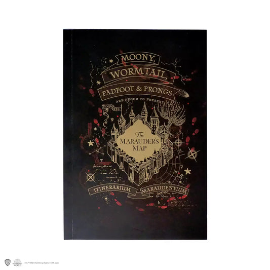 Carnet souple - Carte du Maraudeur version or, un accessoire élégant pour capturer vos pensées et idées.