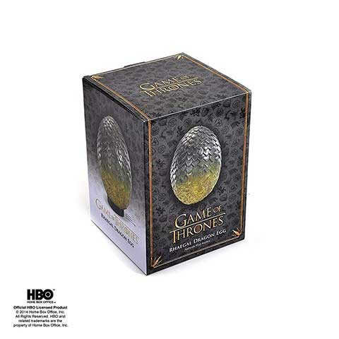 Oeuf Rhaegal de Game of Thrones - Détails précis et finition authentique, un ajout incontournable à toute collection d'objets de la série.