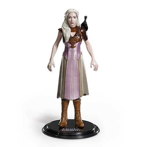 Détail de la figurine Daenerys Targaryen Bendyfigs, mettant en avant la finition soignée et la flexibilité pour des poses dynamiques, symbole de la force du personnage.