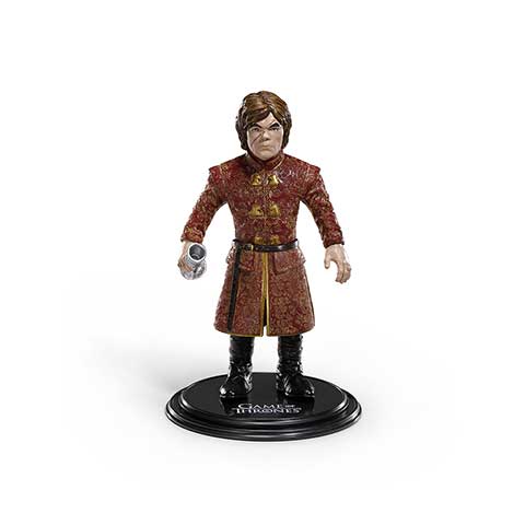Détails minutieux de la figurine Tyrion Lannister, Toyllectible Bendyfigs de Game of Thrones, idéale pour une décoration inspirée de Westeros.