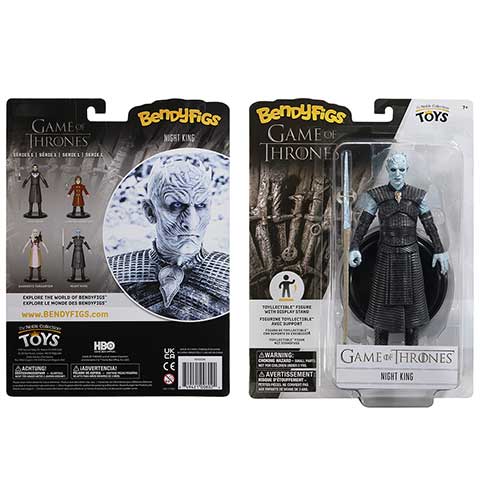 Détails soignés de la figurine Night King - Toyllectible Bendyfigs, un incontournable pour les fans de Game of Thrones.