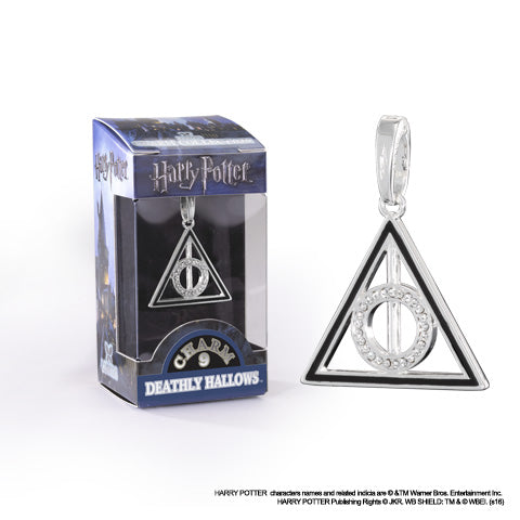 Charm Lumos - Les reliques de la mort, un bijou en plaqué argent inspiré de Harry Potter, évoquant la magie et la philanthropie.