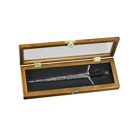 Lame de Morgul - Ouvre-lettres : réplique authentique inspirée par la saga de J.R.R. Tolkien, 20 cm de longueur en acier inoxydable, présentée dans une élégante boîte en bois.