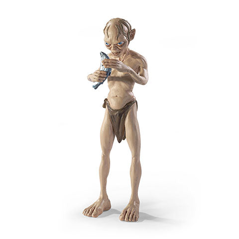 Vue rapprochée de la figurine Gollum Toyllectible Bendyfigs - Le seigneur des anneaux, illustrant la qualité du PVC durable et l'expression iconique du personnage.