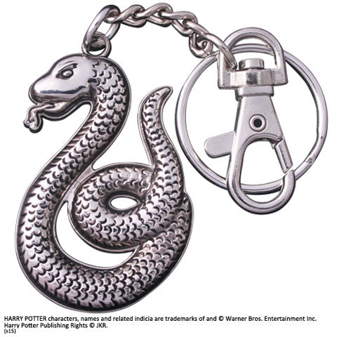 Porte-clés Serpent de Serpentard - Harry Potter, un accessoire en métal emblématique pour les fans de la saga, symbolisant l'ambition et l'esprit de compétition de la maison Serpentard.