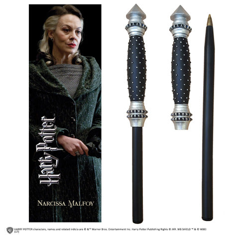 Stylo Baguette et Marque-page Narcissa Malefoy - Un accessoire enchanteur inspiré de l'univers de Harry Potter, alliant élégance et fonctionnalité.