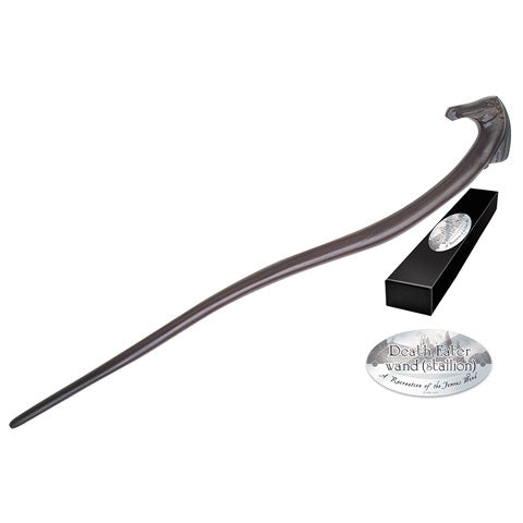 Baguette de Mangemort (étalon) - Réplique Authentique de Harry Potter, fabriquée en résine de haute qualité et conçue pour les fans de la saga mythique.