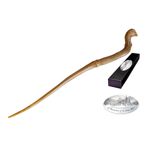 Baguette de Viktor Krum - Réplique officielle en résine, mesurant 25,50 cm, parfaite pour les fans de Harry Potter et les collectionneurs, dans une élégante boîte