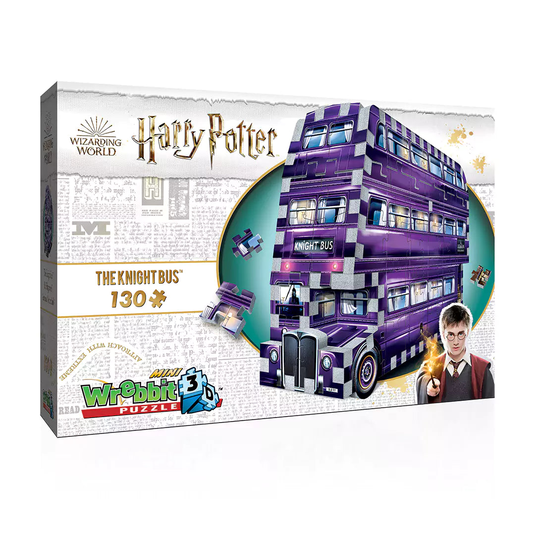Assemblage du Magicobus - Puzzle 3D Wrebbit - Harry Potter, mettant en avant la créativité et la magie du célèbre moyen de transport des sorciers.
