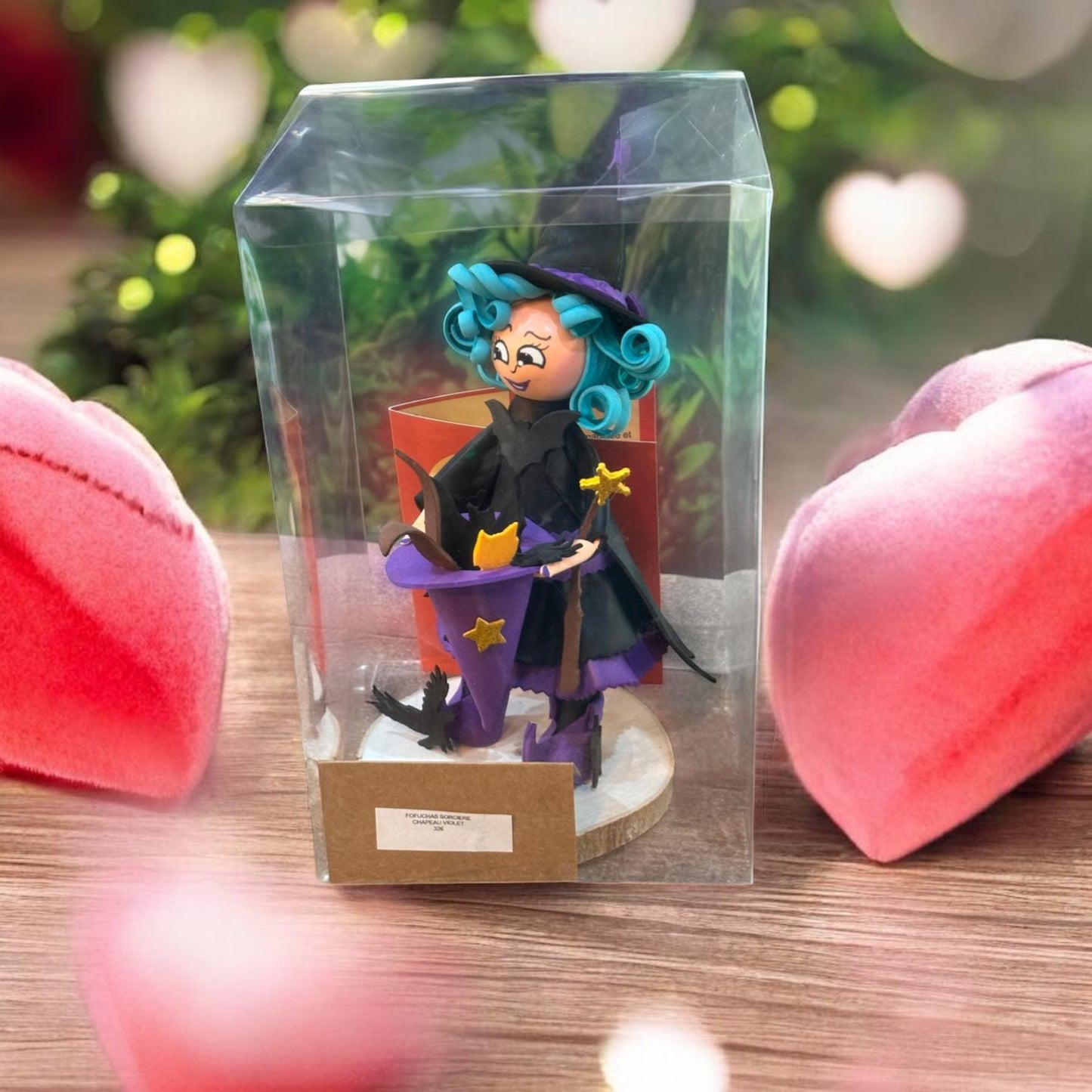 Fofuchas sorcière chapeau violet - MA FABRIQUE BIEN AIMEE