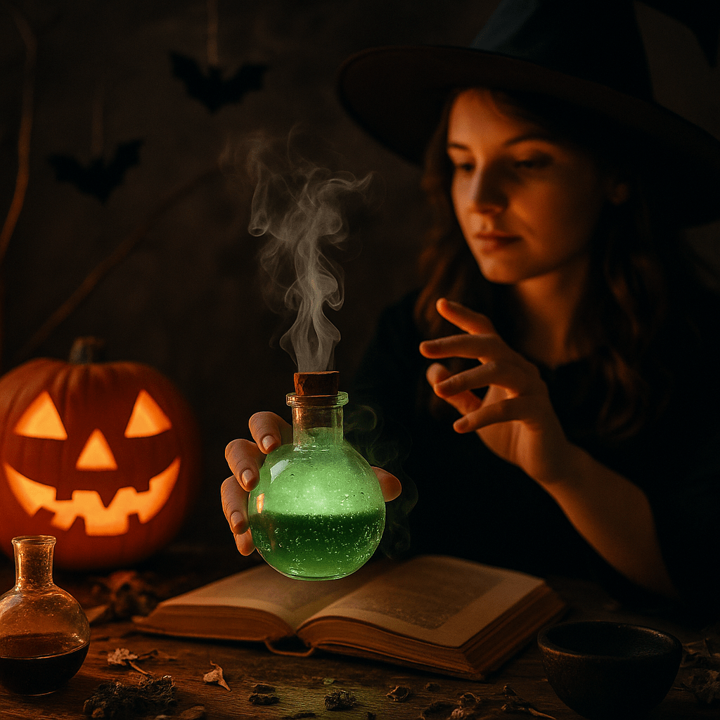 Atelier de création de potions magiques de LA FORET ENCHANTEE CONCEPT STORE, une expérience ensorcelante pour Halloween.