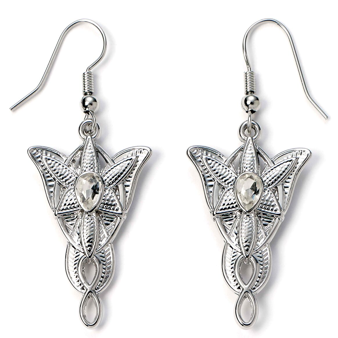 Boucles d'oreilles pendantes Evenstar Le Seigneur des Anneaux par Ankorstore, une pièce unique inspirée par l'amour éternel d'Arwen et Aragorn, brillantes et idéales pour tous les amateurs de magie.