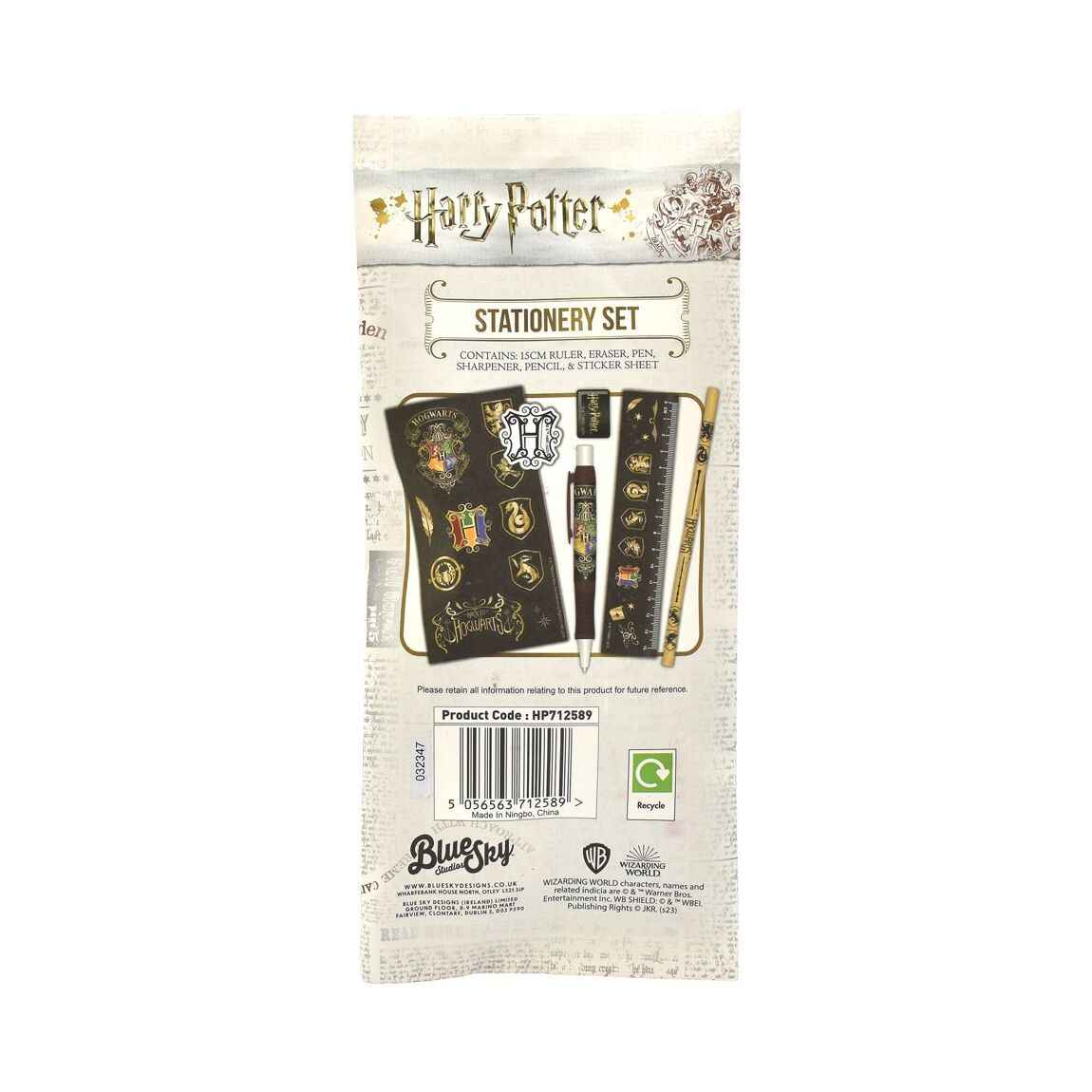 Coffret de papeterie Harry Potter de Ankorstore, parfait pour l'écriture créative avec des motifs enchantés.