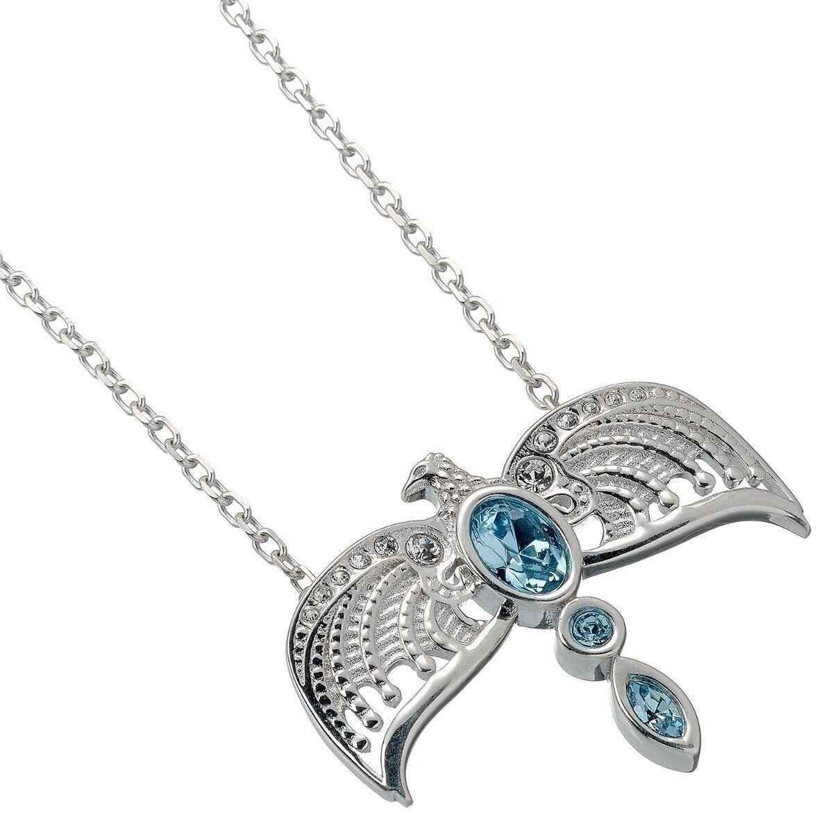 Collier diadème en argent sterling Harry Potter par Ankorstore, un bijou captivant orné de cristaux symbolisant la sagesse et l'élégance, présenté dans un élégant coffret.