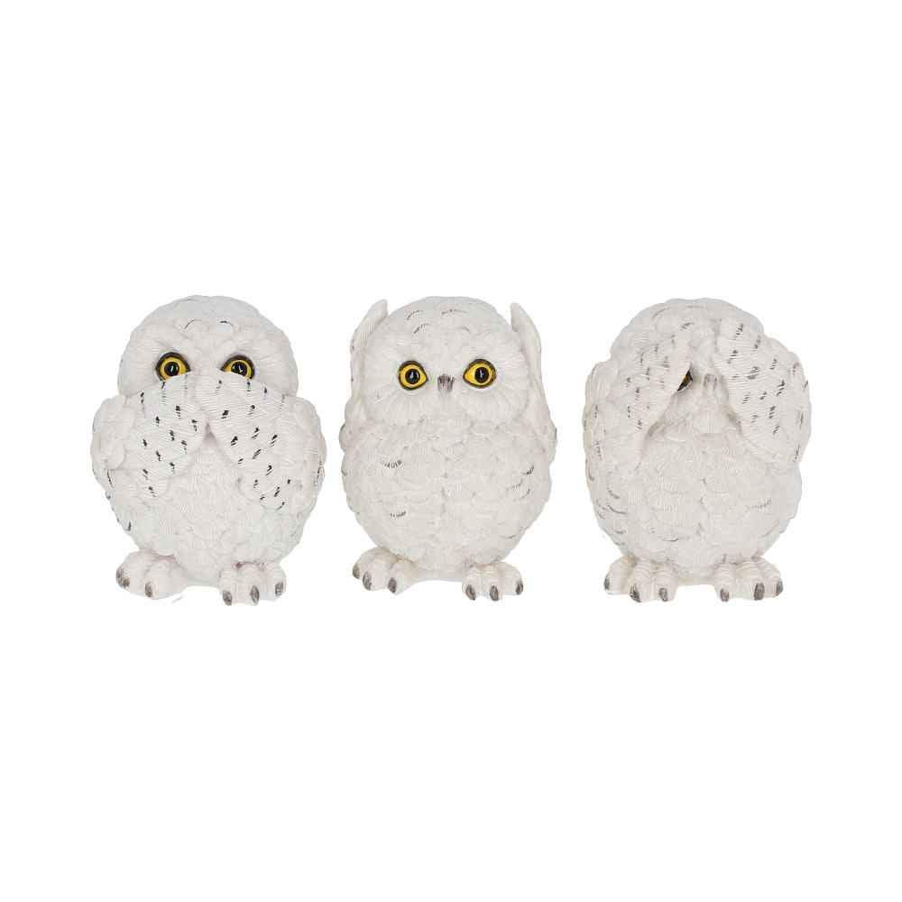 Stylish figurine hibou by Nemesis Now - Trois Hiboux Sages en Résine 8 cm, adding elegance and wisdom to your decor.