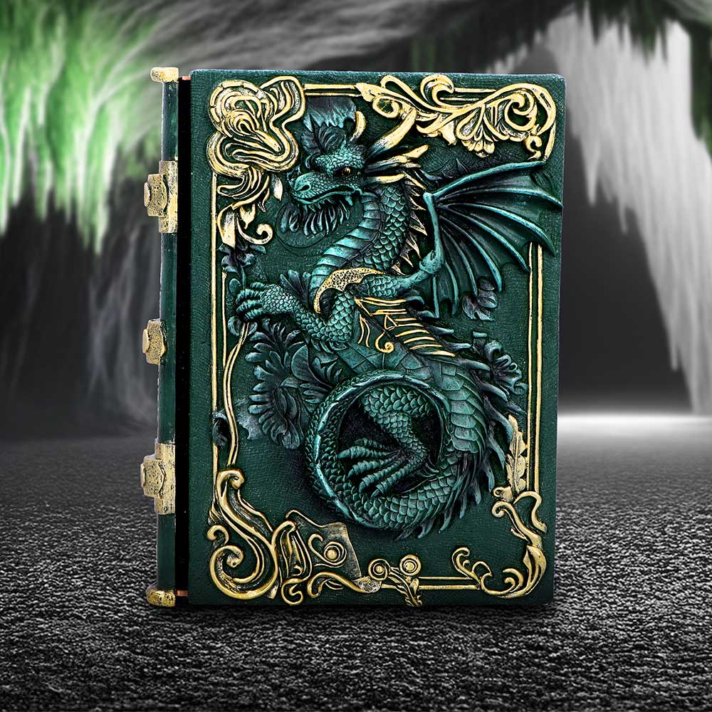 Pages du Grimoire du Dragon, idéal pour les écrivains en herbe, par Nemesis Now.