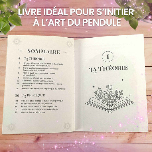 Approfondissez votre intuition avec l'ensemble captivant de Vibratis : guide "L'Art du Pendule" et pendule offert.