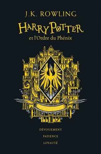 Couverture illustrée de l'édition collector de Harry Potter et l'Ordre du Phénix par SFL, mettant en avant Harry et ses amis de Poufsouffle dans une scène magique.