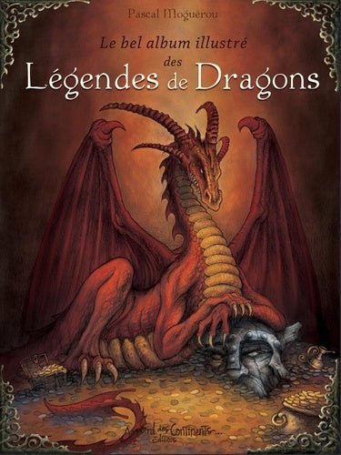 Illustration captivante de dragons et de héros dans le livre 'Le bel album illustré des légendes de dragons' d'AU BORD DES CONTINENTS, offrant une aventure mystique à travers des récits enchanteurs.