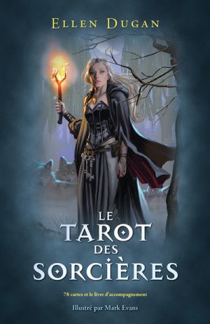 Illustration vibrante du coffret 'Le tarot des sorcières' conçu par GVP PHILIPPE, mêlant magie et sagesse du tarot traditionnel, captivant pour les amateurs de sorcellerie.