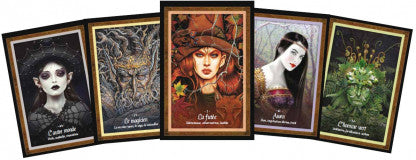 Coffret Cartes Oracle Les esprits de la forêt, illustré par Maxine Gadd, révélant la sagesse des entités mystiques et offrant un voyage spirituel dans la nature sauvage.
