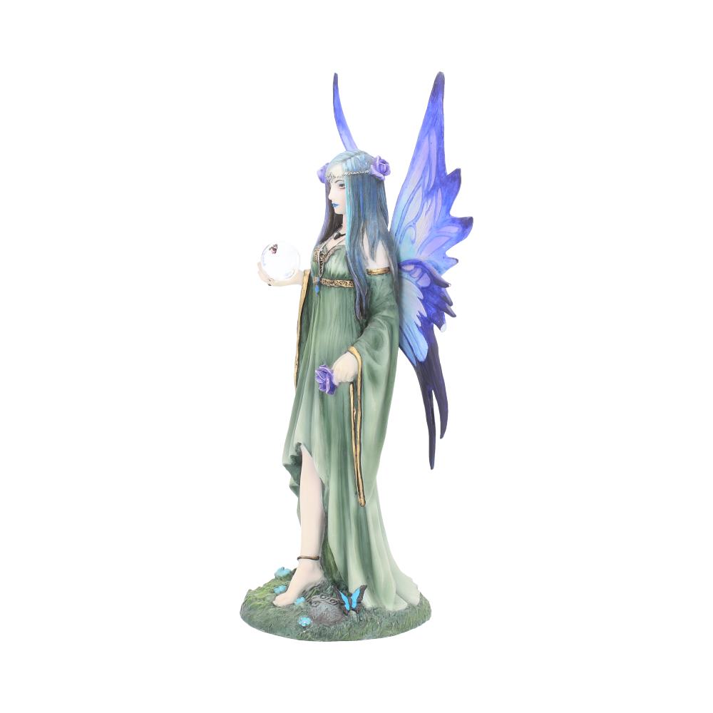 Nemesis Now Fée Aura mystique 23cm Figurine Fantastique en Vert et Or avec Rose Violette et Papillon Bleu Collection Fantasy par Anne Stokes