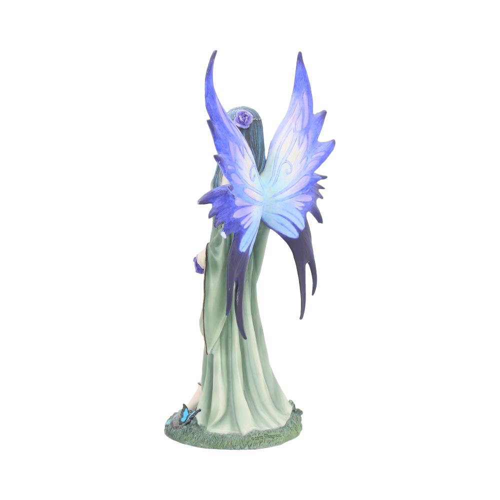Nemesis Now Fée Aura mystique 23cm Figurine Fantastique en Vert et Or avec Rose Violette et Papillon Bleu Collection Fantasy par Anne Stokes