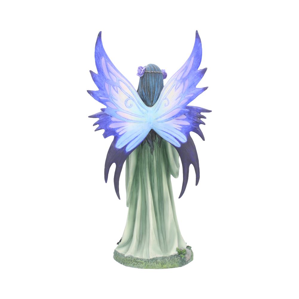 Nemesis Now Fée Aura mystique 23cm Figurine Fantastique en Vert et Or avec Rose Violette et Papillon Bleu Collection Fantasy par Anne Stokes
