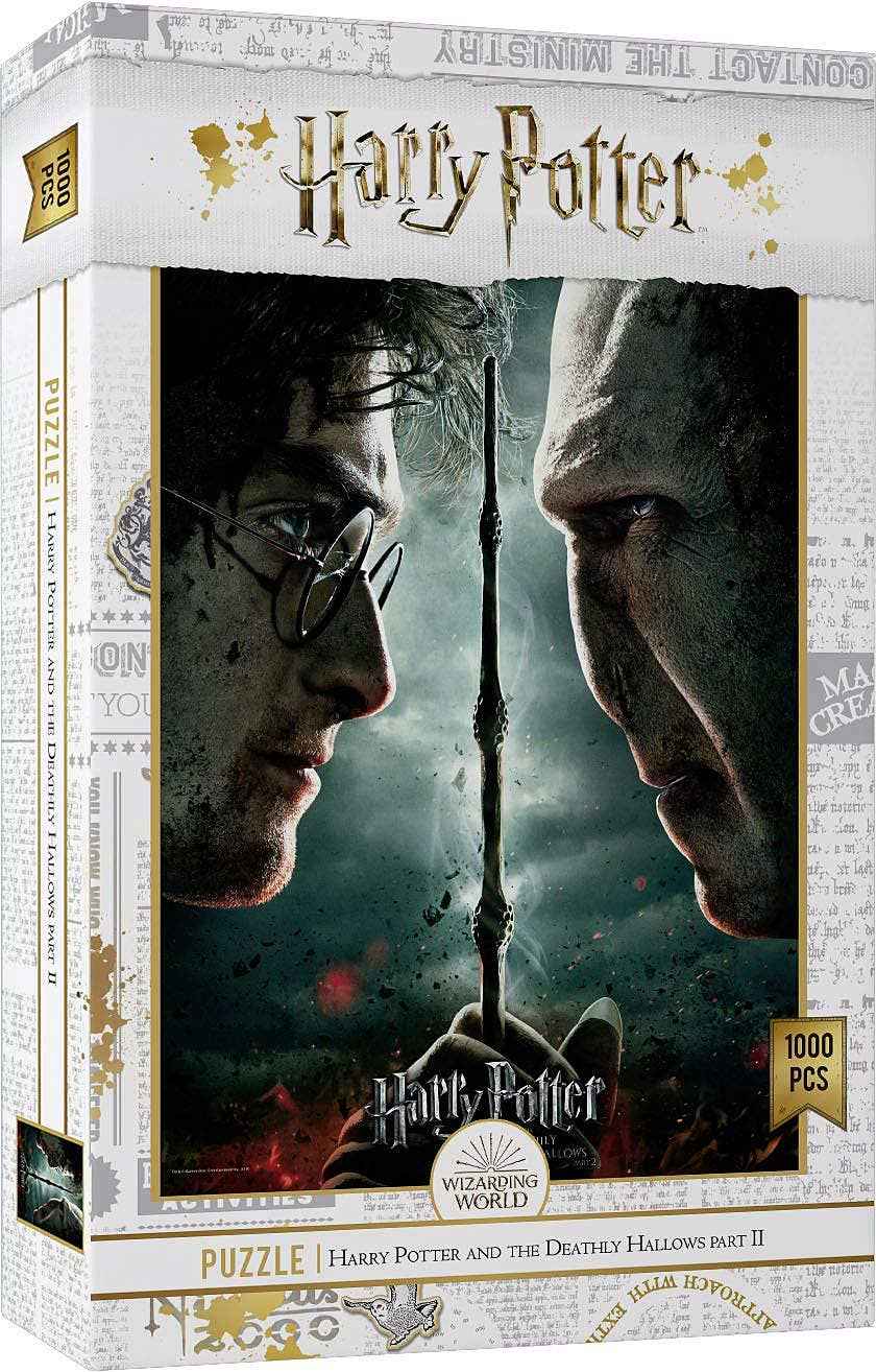 Puzzle captivant Harry Potter Harry contre Lord Voldemort, fabriqué par Close Up GmbH, illustrant l'affrontement épique du monde magique.