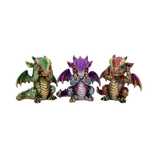 Figurine dragon fascinante de Trois Wiselings, créée par Nemesis Now, parfaite pour les passionnés de fantasy et de décor magique.