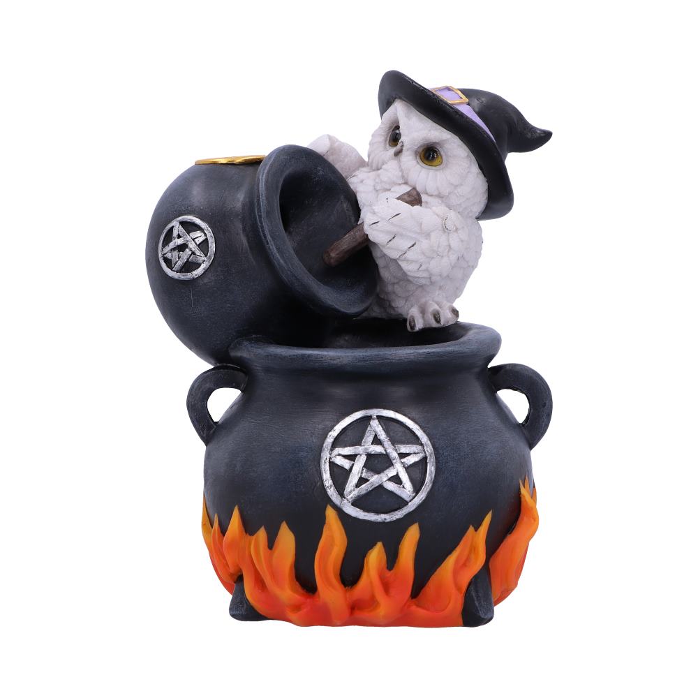 Snowy Brew Owl Brûleur d’Encens à refoulement 17cm