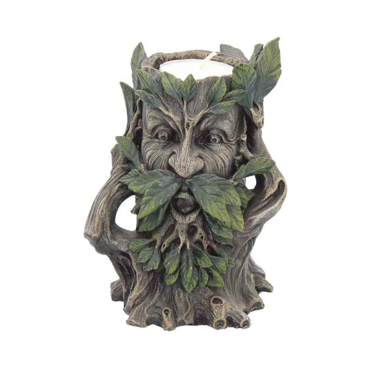 Photophore Wildwood Tree Spirit de Nemesis Now, illuminant votre espace avec une lueur mystérieuse et accueillante. Ce design captivant, avec ses bras en forme de branches et son visage d'esprit forestier, évoque la magie de la nature.