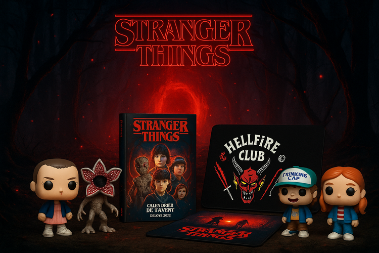 Collection  inspirée de Stranger Things dans une ambiance mystérieuse, parfaite pour les fans du monde de l'Upside Down.