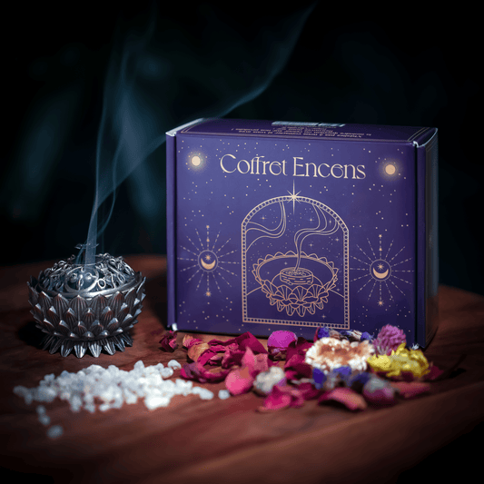 Coffret de fumigation avec encensoir et encens oliban 100g