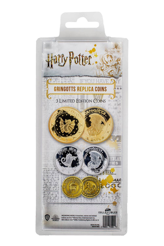 Harry Potter : collection de répliques de pièces de monnaie Gringotts
