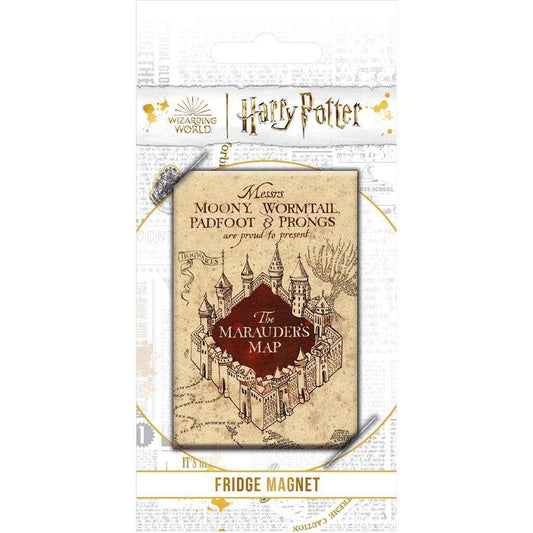 Aimant Harry Potter La carte des Maraudeurs par Pyramid International - un accessoire envoûtant pour les fans de la saga, représentant la carte qui suit les mouvements des personnages emblématiques.
