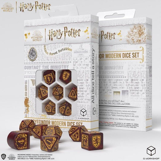 Harry Potter.Ensemble de dés modernes Gryffondor - Rouge
