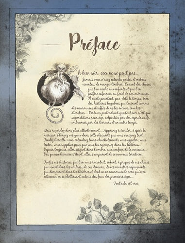 Couverture noire illustrée de 'Sombres féeries', un ouvrage de AU BORD DES CONTINENTS, révélant la face cachée des légendes et le fantastique dans un monde sombre.