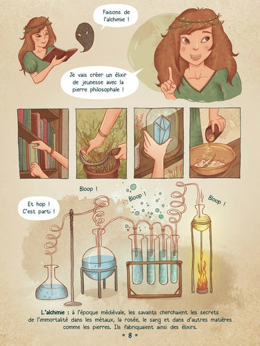 Une page intérieure de L'abécédaire de la magie montrant des runes énigmatiques, publiée par AU BORD DES CONTINENTS.