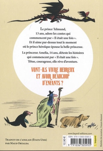 Illustration fascinante d'une scene du livre 'La princesse qui ne croyait pas aux contes de fées et le prince amoureux' par AU BORD DES CONTINENTS, montrant la rencontre de deux jeunes héros qui redéfinissent leur destin.