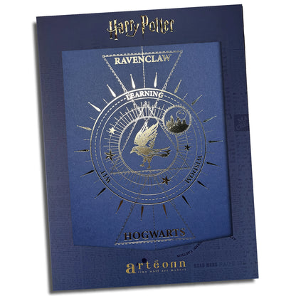 Affiche de collection Serdaigle - Harry Potter, emblème de sagesse et d'intelligence, parfaite pour décorer un espace.