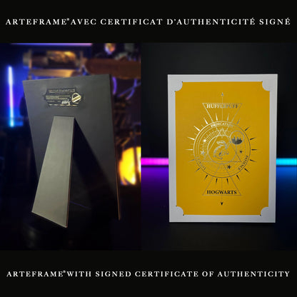 Affiche de collection Poufsouffle - Harry Potter, une décoration incontournable pour les fans de la saga, mettant en avant le blason de Poufsouffle.