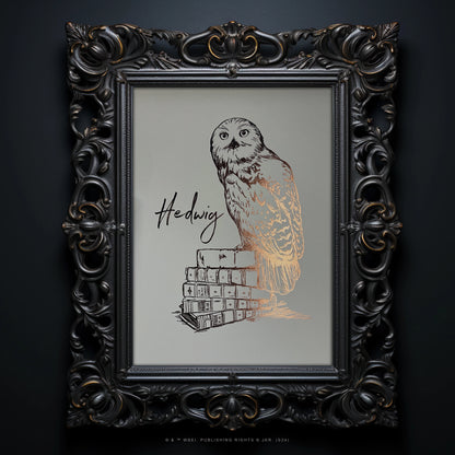 Affiche de collection Hedwige - Harry Potter, parfaite pour la chambre d'un jeune sorcier ou la décoration de votre bureau.