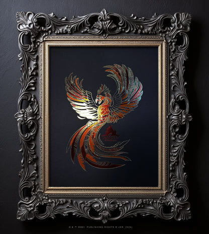 Affiche de collection Ordre du Phénix - Harry Potter, immortalisant la magie avec des motifs enchanteurs, parfaite pour les collectionneurs.